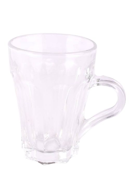 Taza de Vidrio con Asa Calada 170ML