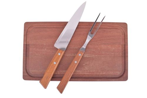 Juego de Asado Tabla/Tenedor/Cuchillo 3