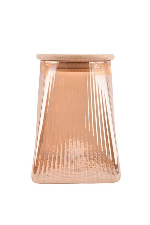 Frasco Benabi Vidrio Color c/Tapa Madera 750ML