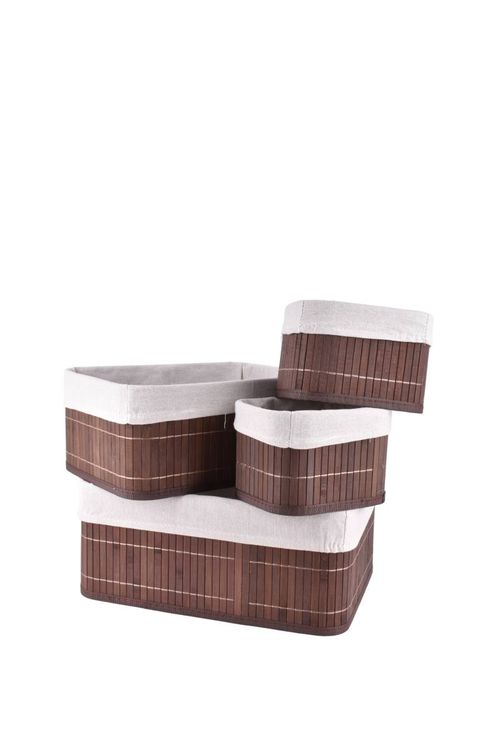 Set Soifer Organizadores Bambú c/Tela 4Un