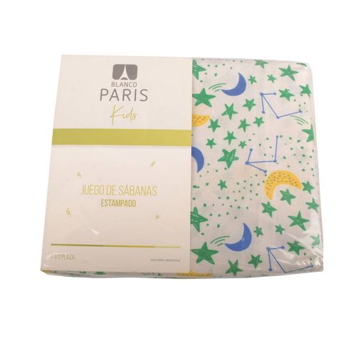 Juego de Sábanas Blanco Paris Infantil Basic 1 1/2Plaza