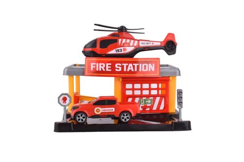 Estación de Bomberos con Helicoptero