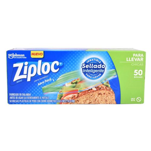 Bolsas Ziploc p/Llevar Chica 50