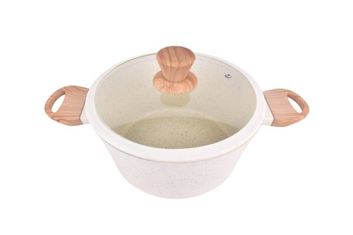 Cacerola Carol Teflón Simil Marmol 24CM