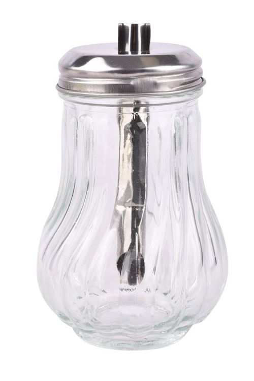 Azucarera Vidrio 14x6CM Pico Metal