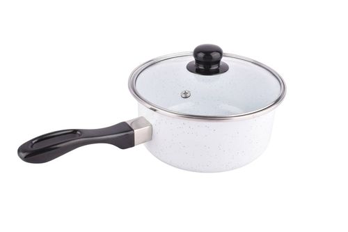 Cacerola Enlozada Blanca 18x12cm