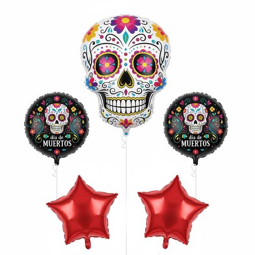 Globos Calabera Varios Diseños 5Pz