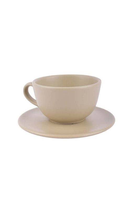 Taza de Té con Plato Oliva 200ML