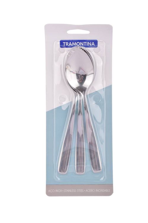 Cucharas Tramontina Postre Amazonas Acero 3Un