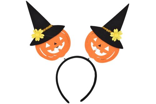 Vincha Hallowen Calabazas c/Sombrero