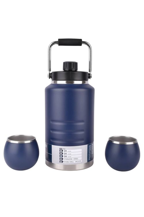 Bidón Acero 2L +2 Vasos Térmicos