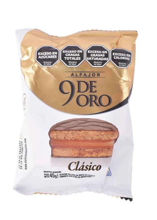Alfajor 9 de Oro Clásico 45G