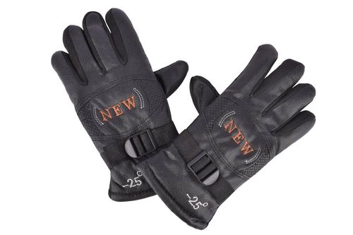 Guantes Moto Ecocuero con Bordado