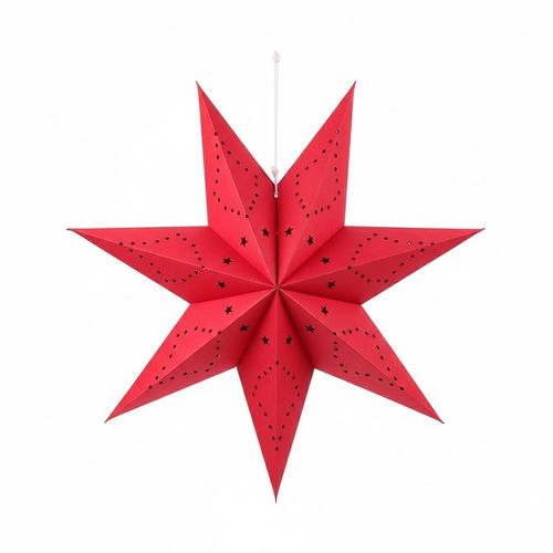 Estrella Navideña Calada Color para Colgar 22CM