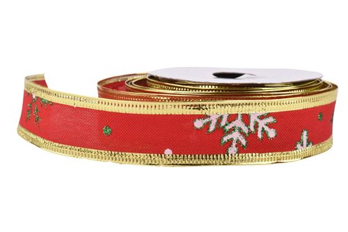 Cinta Navideña 2.5cmx2.7m Bicolor