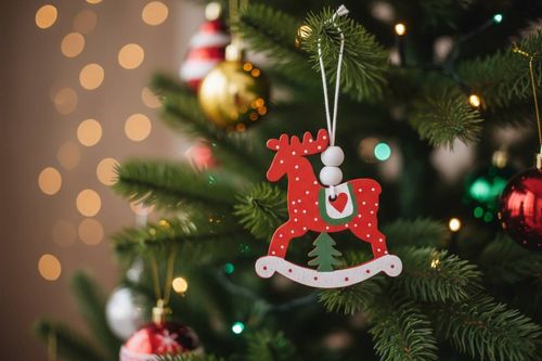 Adorno Navideño Reno 13x13cm 12Pz