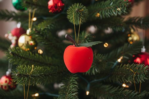 Adorno Navideño Manzanas Chicas 12Pz