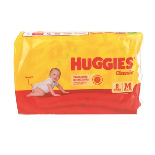 Pañales Bebés Huggies Med Classic Reg 8