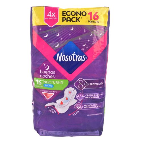 Toallas Femeninas Nosotras Tela Curva Max 16Un