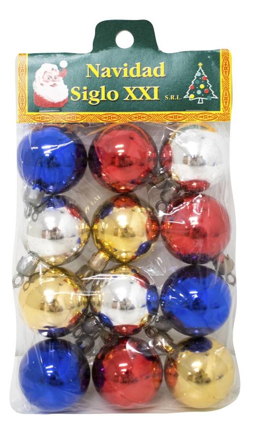 Globo Navideño N4 Surtido Metalizado 12