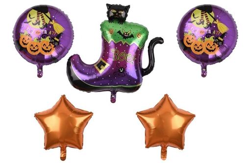 Globos Halloween Varios Diseños 5Pz