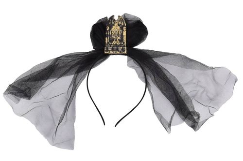 Vincha Hallowen con Tul Detalle Rip