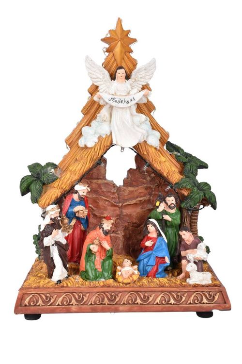 Pesebre con Figuras 20x13x28c Pila USB
