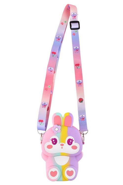 Carterita Infantil Silicona Conejo Multicolor 16CM