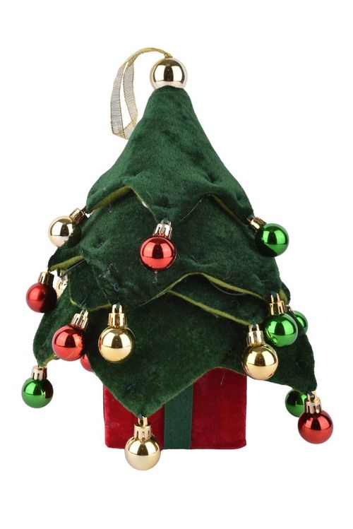 Arbol Navideño Felpa Extensible con Luz 40CM