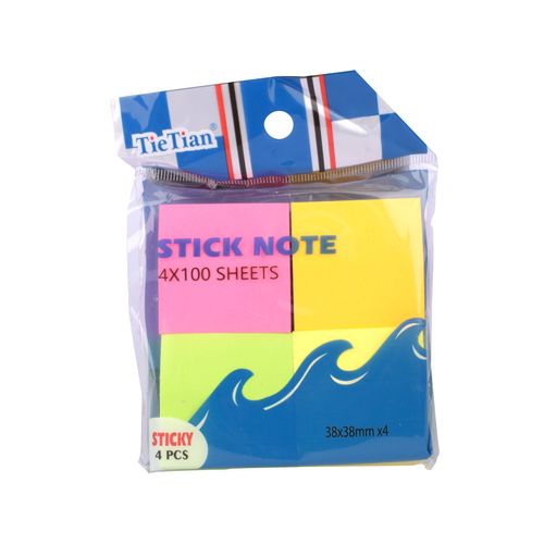 Notas Adhesivas 38x38mmx4u Color Fluo