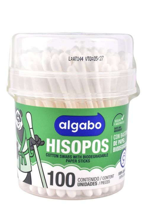 Hisopos Algabo Papel Tubo 100Un