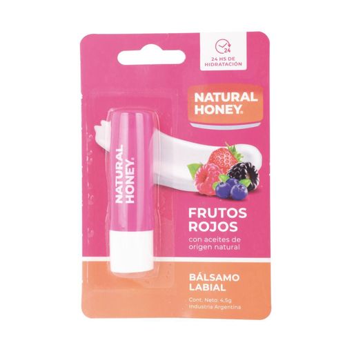 Bálsamo Labial Natural Honey Frutos Rojos