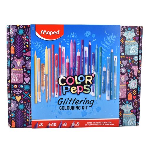 Kit Maped Coloreo Glitter 31Pz