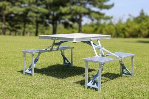 Mesa de Camping 86x64 con Bancos
