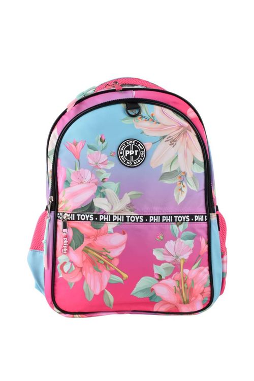 Mochila Espalda Degradee Flowers 16 Pulgadas