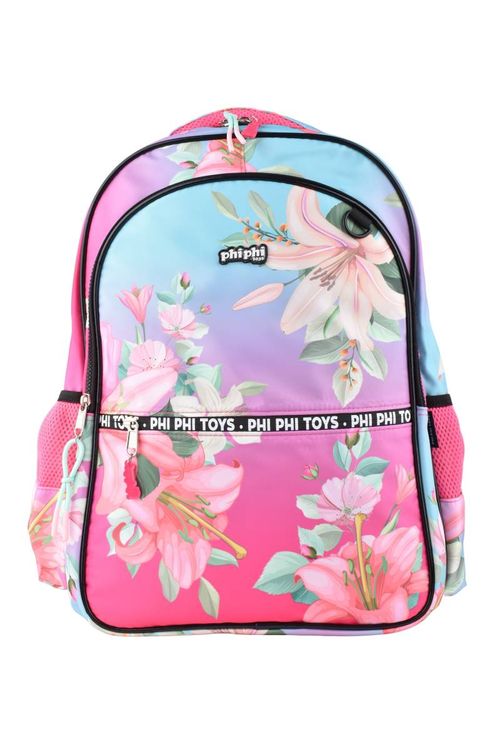 Mochila Espalda Degradee Flowers 18 Pulgadas