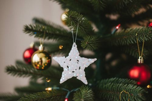 Adorno Navideño Estrella Acrilico 10cm