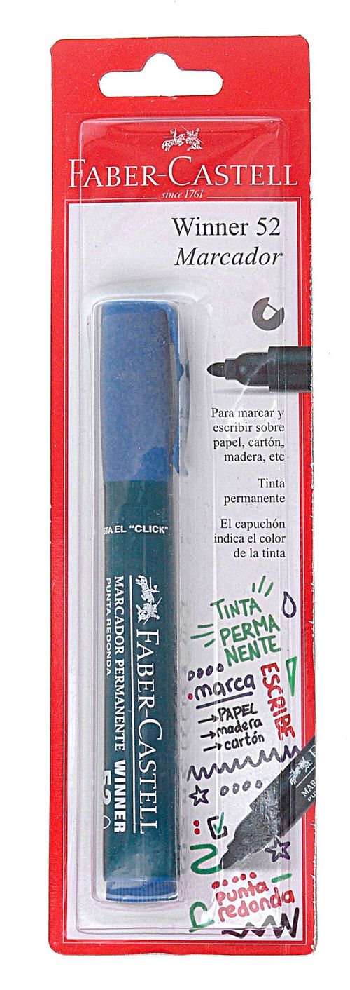 Marcador Permanente Faber 52 Azul