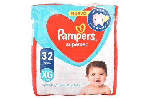 Pañales Bebés Pampers Xgd Supersec 32Un