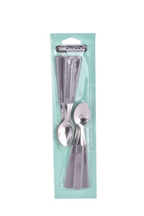 Cucharas Té Simonaggio Mango Gris 12Un