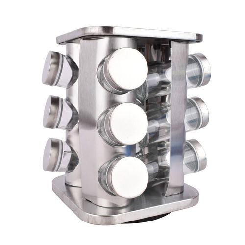 Especieros Set Giratorio Tapa Plastica 12Pz