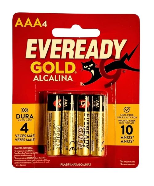 Pilas Eveready Gold AAA 4Un