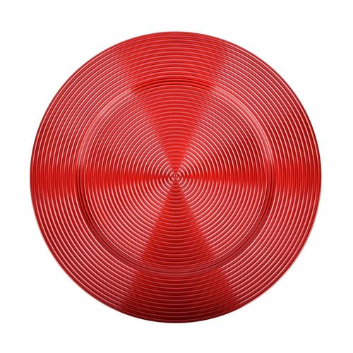 Plato de Sitio Circulos Rojo 33CM
