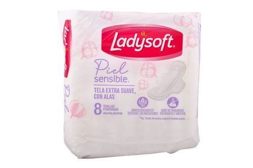 Toallas Femeninas Ladysoft Normal T/Suave Piel Sensible 8Un