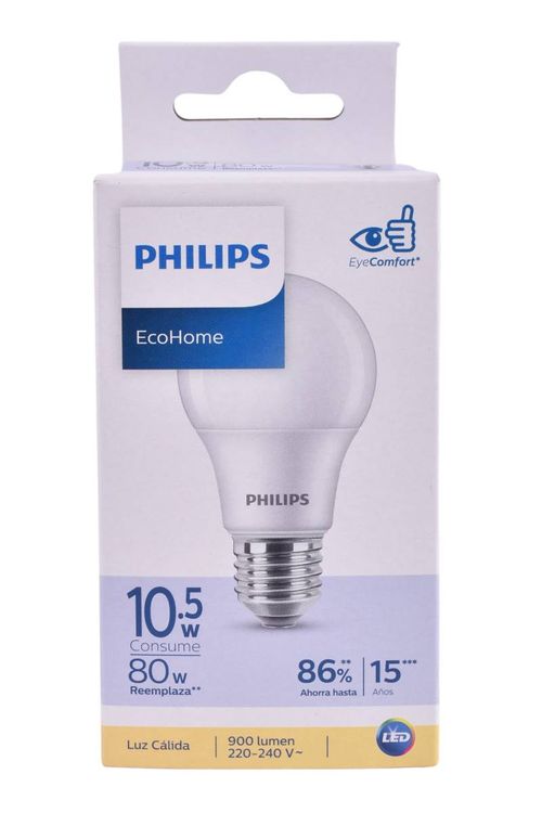 Lámpara Philips Led Ecohome 80W Cálida