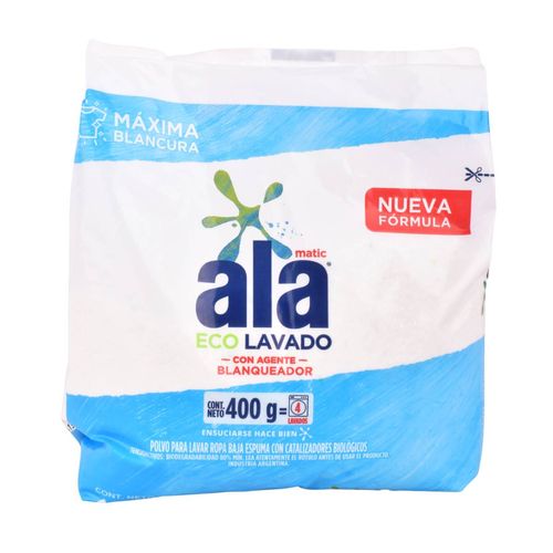 Jabón Polvo Ala Max Blanco Matic 400G