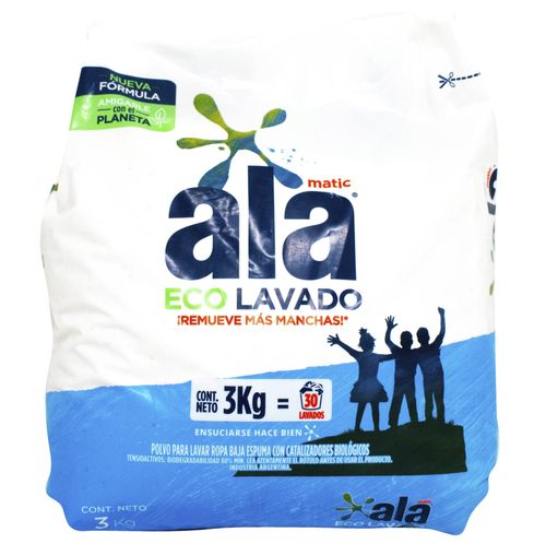 Jabón Polvo Ala Matic Core Ecolavado 3KG