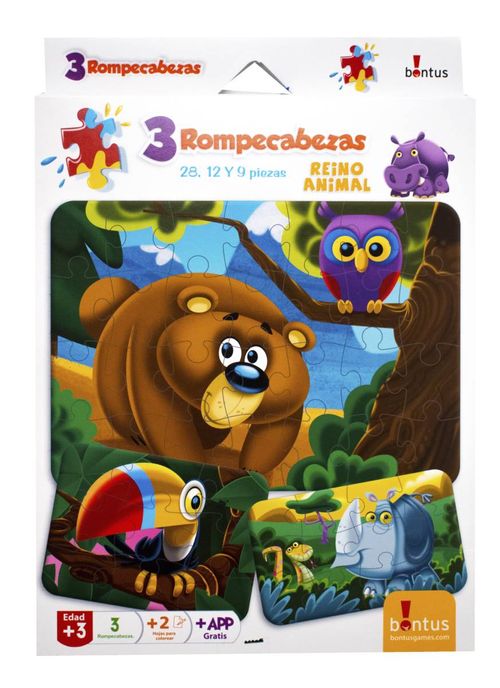 Puzzle Bontus Reino Animal + Hoja + App