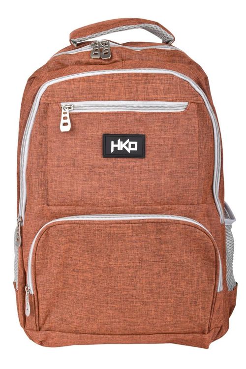 Mochila Espalda Henko Jaspeado 4 Cierres 44CM