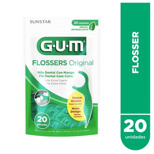 Hilos Dentales G.U.M Flossers con Mango 20